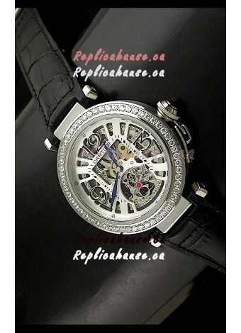 Cartier Ronde De Ladies Replica Watch in Decorated Skeleton Dial