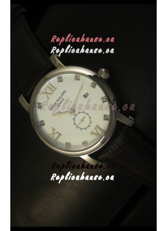 Patek Philippe Calatrava Stainless Steel Watch Diamonds Hour Markers