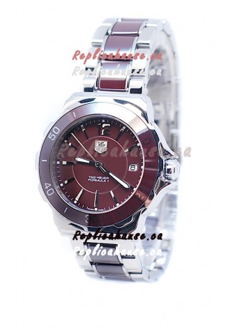 Tag Heuer Formula 1 Quartz Brown Ceramic Bezel Steel Watch