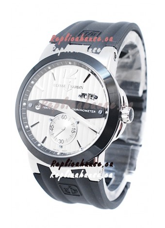 Ulysse Nardin Executive Dual Time Steel Black Watch