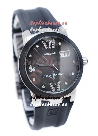 Ulysse Nardin Executive Dual Time Diamond Black Watch