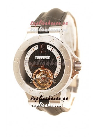 Bvlgari Grandes Diagono Complication Swiss Tourbillon Steel Watch