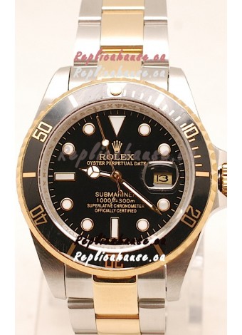 Rolex Submariner Two Tone Swiss Replica Watch Ceramic Bezel