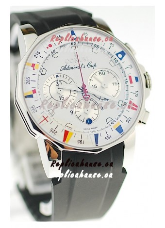 Corum Admirals Cup Chronograph Swiss Replica Watch in Rubber Strap