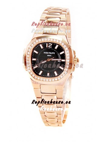 Patek Philippe Nautilus Ladies Replica Pink Gold Watch