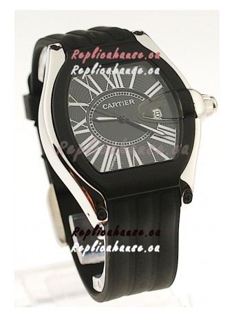 Cartier Roadster Japanese Replica Watch in Black