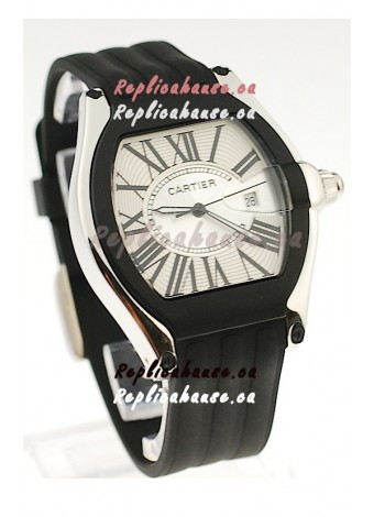 Cartier Roadster Japanese Replica Watch in White Dial