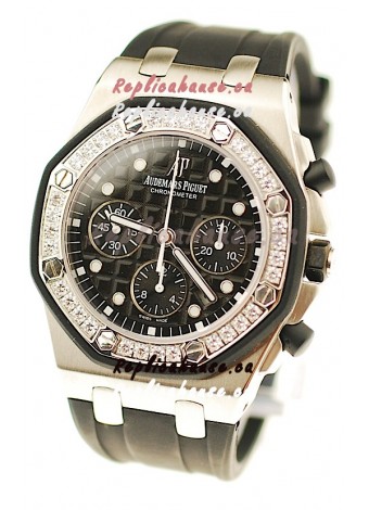 Audemars Piguet Royal Oak Offshore Alinghi Limited Edition Swiss Replica Watch in Diamond Bezel