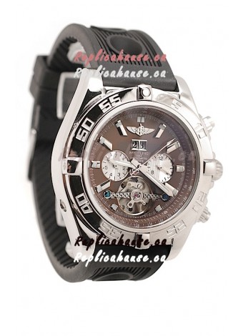 Breitling Chronograph Chronometre Japanese Tourbillon Watch in Brown Dial