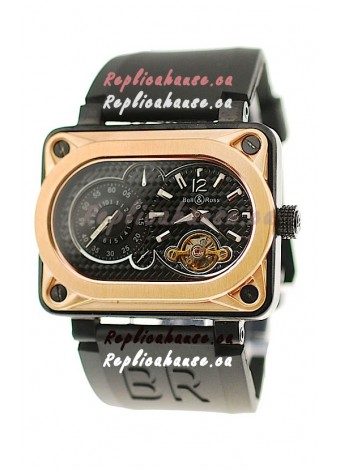 Bell and Ross BR Minuteur Tourbillon Japanese Replica Gold Watch