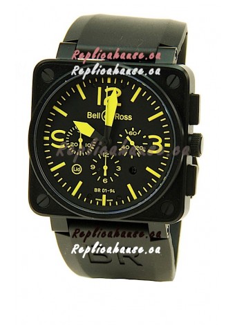 Bell and Ross BR01-94 Edition Swiss Replica Automatic Watch in Yellow Markers