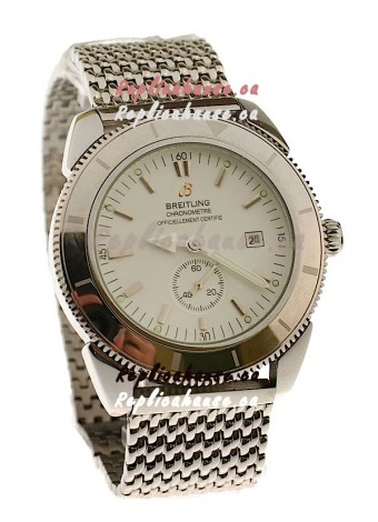 Breitling Chronometre Japanese Replica Automatic Watch in Steel Strap