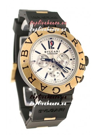 Bvlgari Scuba Swiss Body Japanese Watch in White Dial