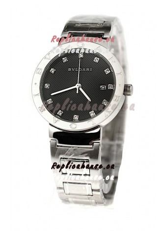 Bvlgari Quartz Japanese Watch in Diamond Markers