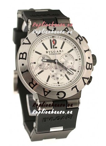 Bvlgari Scuba Swiss Body Japanese Steel Watch in White Dial