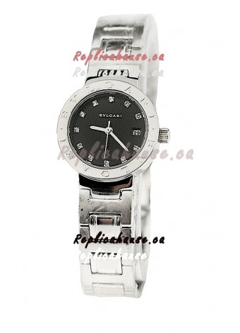 Bvlgari Quartz Japanese Watch in Black Dial