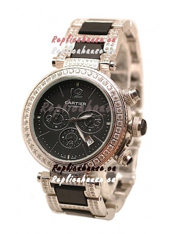 Cartier Pasha Seatimer Swiss Replica Diamonds Watch