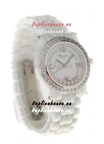 Chopard Happy Sport Ladies Japanese Ceramic Watch