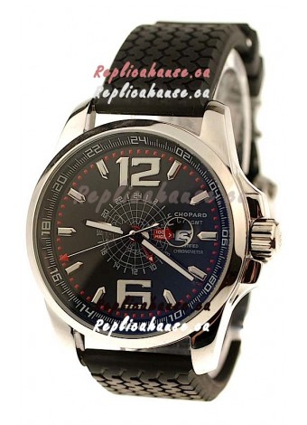 Chopard 1000 Miglia GT XL GMT Japanese Replica Watch in Black Dial