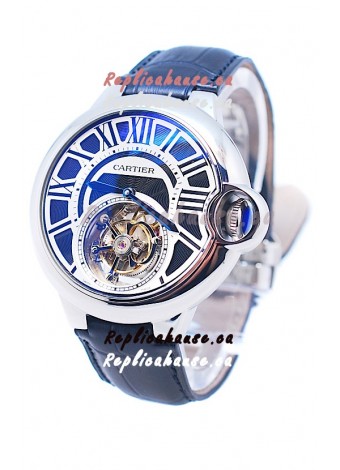 Cartier Ballon de Bleu Flying Tourbillon Swiss Silver Watch