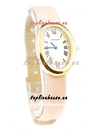 Cartier Baignoire Ladies Japanese Replica Gold Watch
