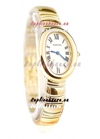 Cartier Baignoire Ladies Japanese Replica Gold Watch