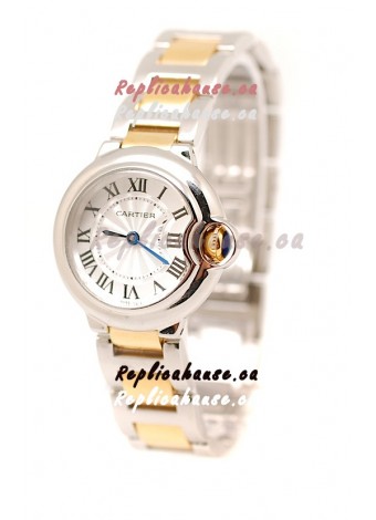 Ballon De Cartier Ladies Swiss Quartz Two Tone Watch
