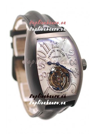 Franck Muller Aeternitas Tourbillon Swiss Replica PVD Watch in White Markers