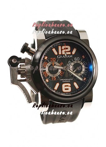 Graham Chronofighter Oversize Diver Swiss Watch in Orange Markers 