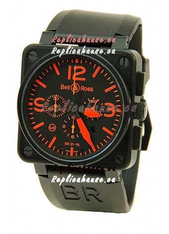 Bell and Ross BR01-94 Edition Swiss Replica Automatic Watch in Orange Markers