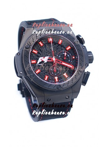 Hublot Big Bang F1 Edition King Power Swiss Replica Black Ceramic Watch
