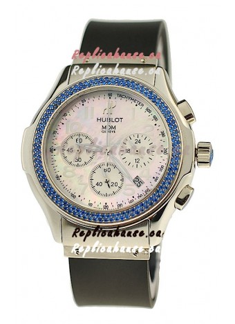 Hublot MDM Chronograph Swiss Replica Watch in Steel Case