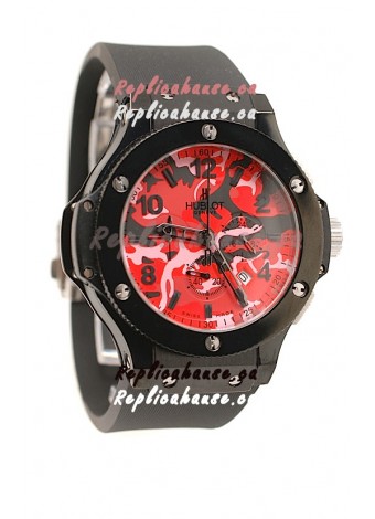 Hublot Big Bang Commando Red Camouflage Japanese Watch