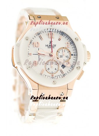 Hublot Big Bang 18K Pink Gold Casing Swiss Watch 