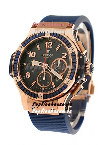 Hublot Big Bang Dark Blue Tutti Fruitti Watch in Purple Diamonds