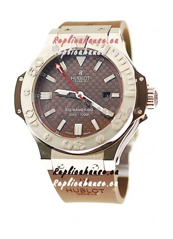 Hublot Big Bang King Swiss Watch in Steel Case Palladium Coated Bezel