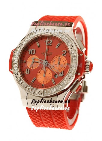 Hublot Big Bang White Baguette Diamonds Shaped Bezel