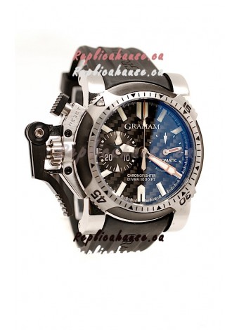 Graham Oversize Chronofighter Swiss Replica Watch in Black
