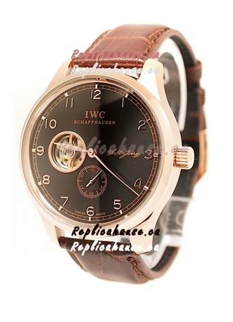 IWC Portuguese Regulateur Tourbillon Japanese Watch in Black Dial