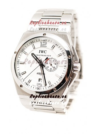 IWC Big Ingenieur Japanese Replica Steel Watch in White Dial