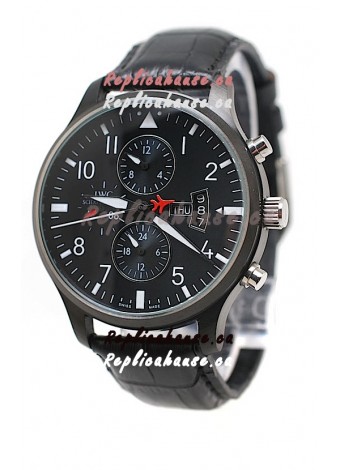 IWC Pilot Spitfire Automatic Japanese PVD Watch in Black 