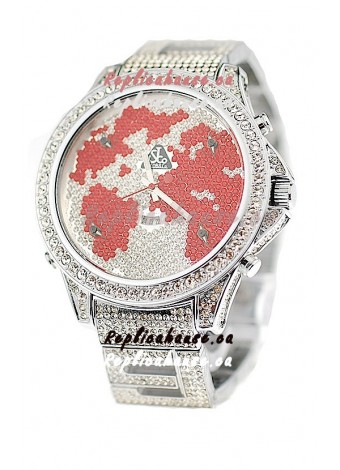 Jacob & Co Diamond Japanese Replica Watch in Red/White Dial