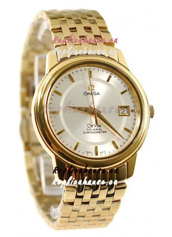 Omega Co-Axial Deville Japanese Gold Watch