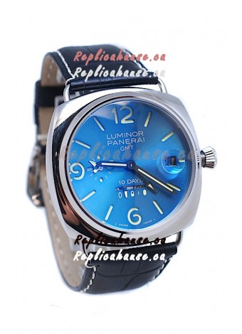 Panerai Luminor GMT 10 Days Swiss Replica Watch in Blue Dial