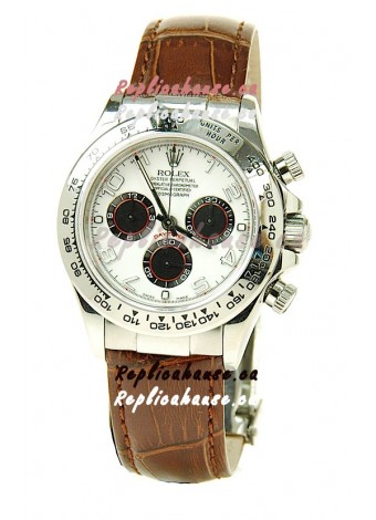 Rolex Daytona Cosmograph Swiss Replica Watch in White Dial