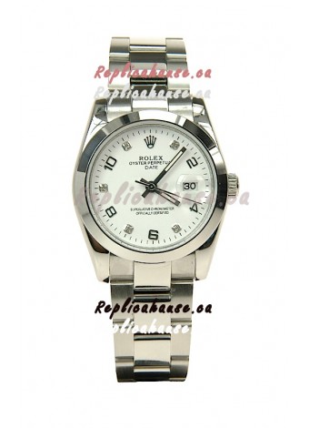 Rolex DateJust Mid-Sized Swiss Replica Silver Watch
