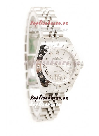 Rolex Datejust Ladies Silver Swiss Replica Watch