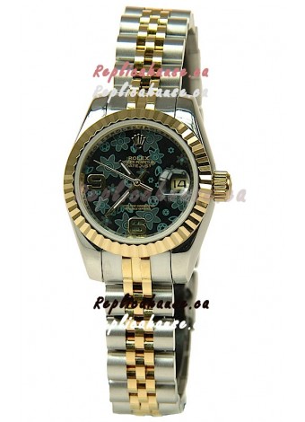 Rolex Datejust Floral Motif Ladies Swiss Replica Watch