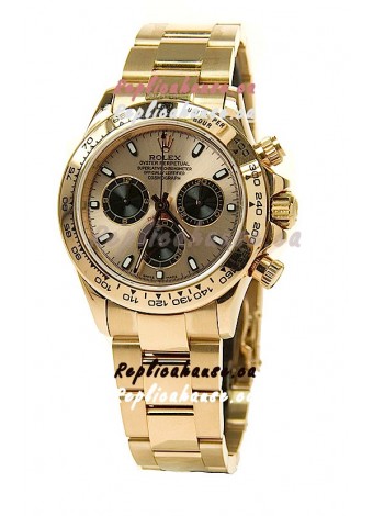 Rolex Daytona Cosmograph Swiss Replica Watch in Gold Plated