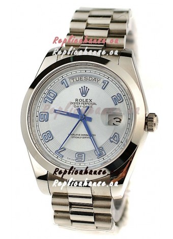 Rolex Day Date Silver Swiss Replica Watch